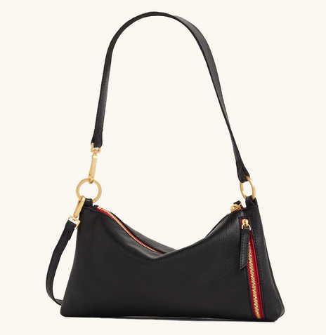 Kyle Small Bag Black/Brushed Gold Red Zip