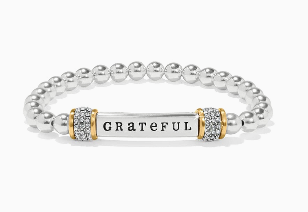 Meridian Grateful Two Tone Stretch Bracelet