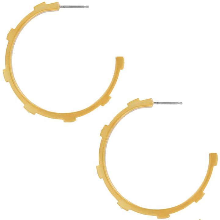 Meridian Zenith Station Hoop Earrings Gold