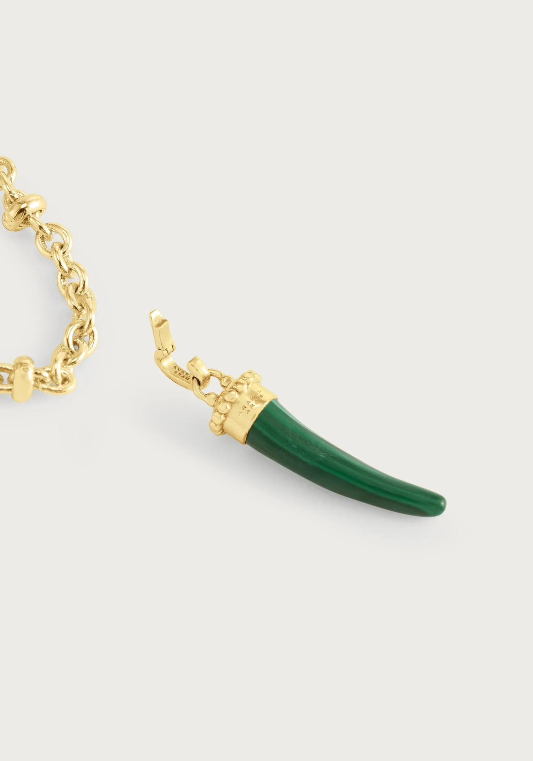 Anabel Aram Milos Stone Horn Charm Malachite