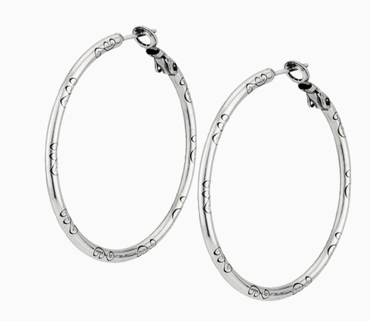 Large Hoop Charm Earrings