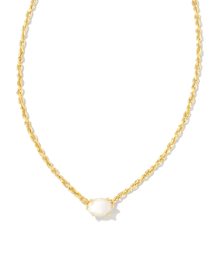 Cailin Pendant Necklace Ivory MOP Gold