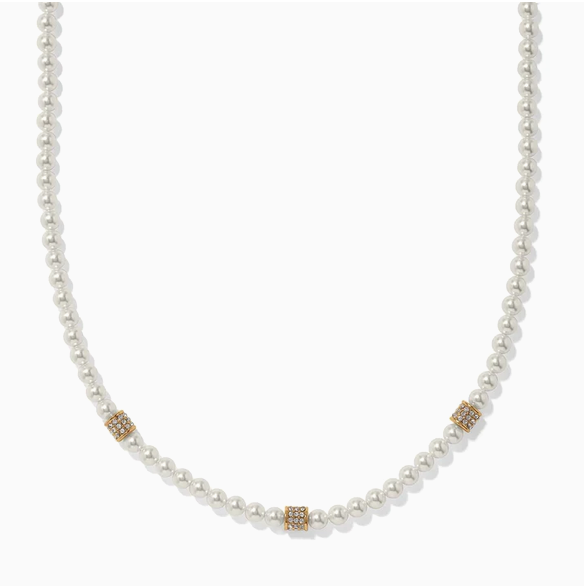 Meridian Petite Pearl Station Necklace