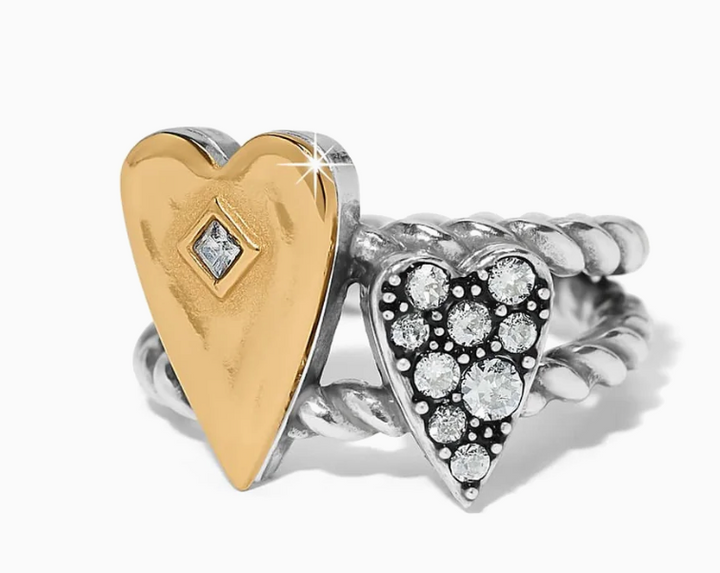 Love Messages You Are Loved Ring Silver-Gold 7