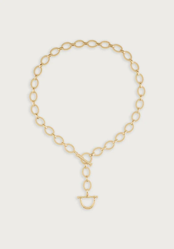 Anabel Aram Cheval Braided Chain Necklace Gold