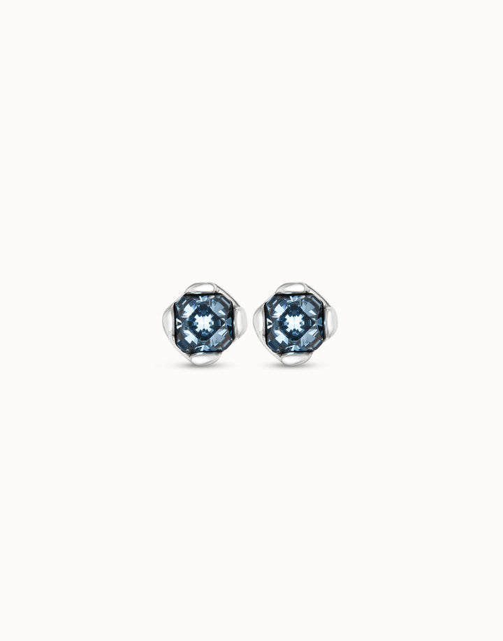 Aura Blue Silver Earrings