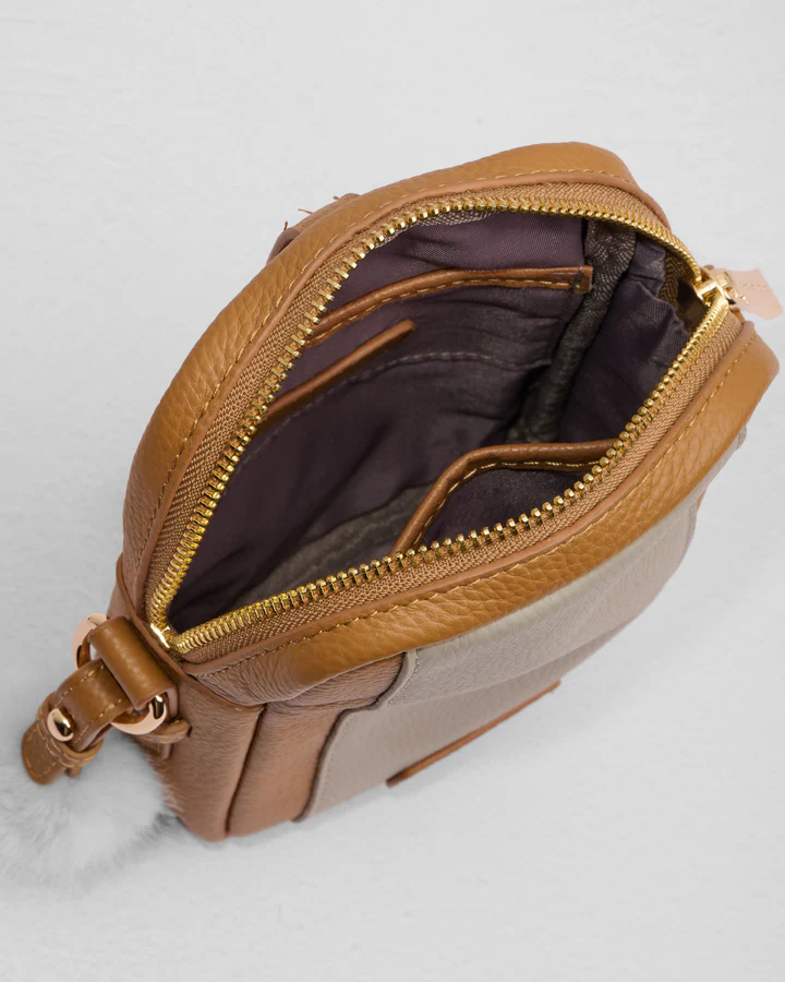 Eaton Phone  Bag Maple &amp; Stone