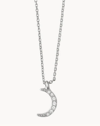 SLV Necklace 18" Guiding Light/ Crescent SIL