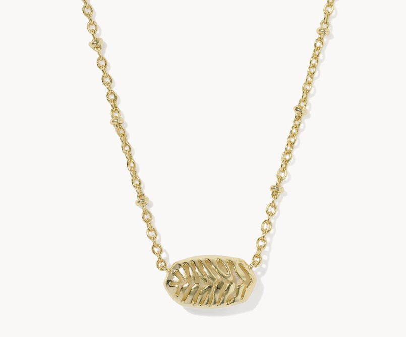 Elisa Tiger Stripe Necklace Gold/Natural MOP