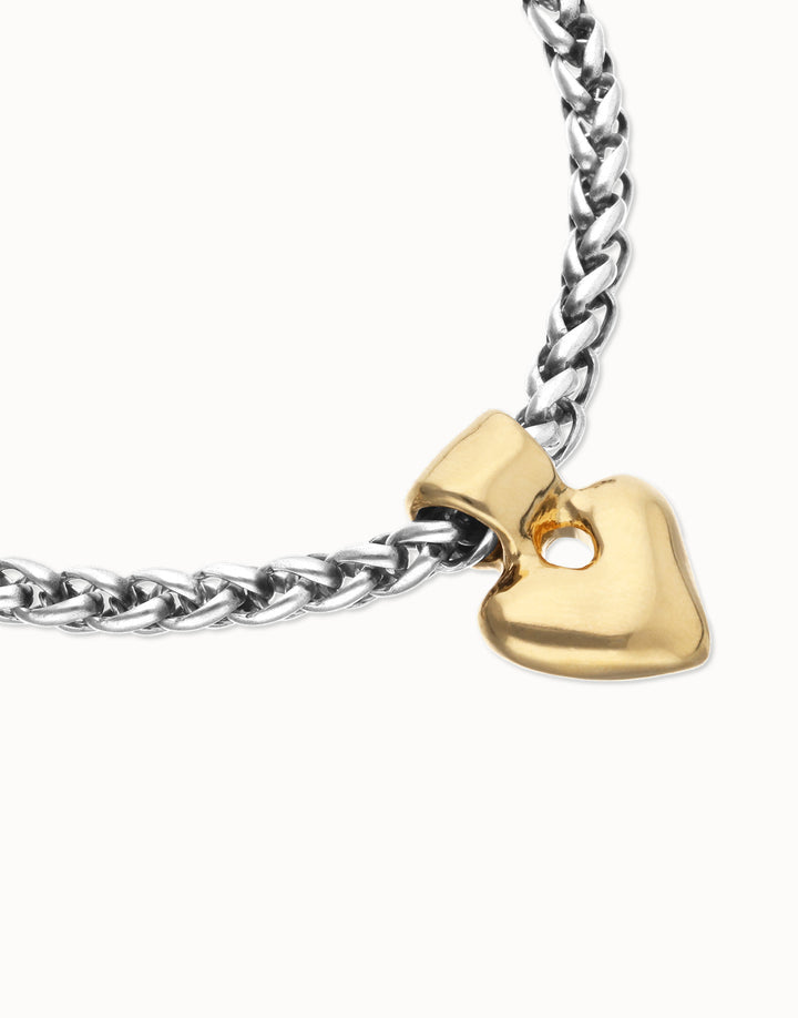 Beat Chain Bracelet with Small Heart Detail