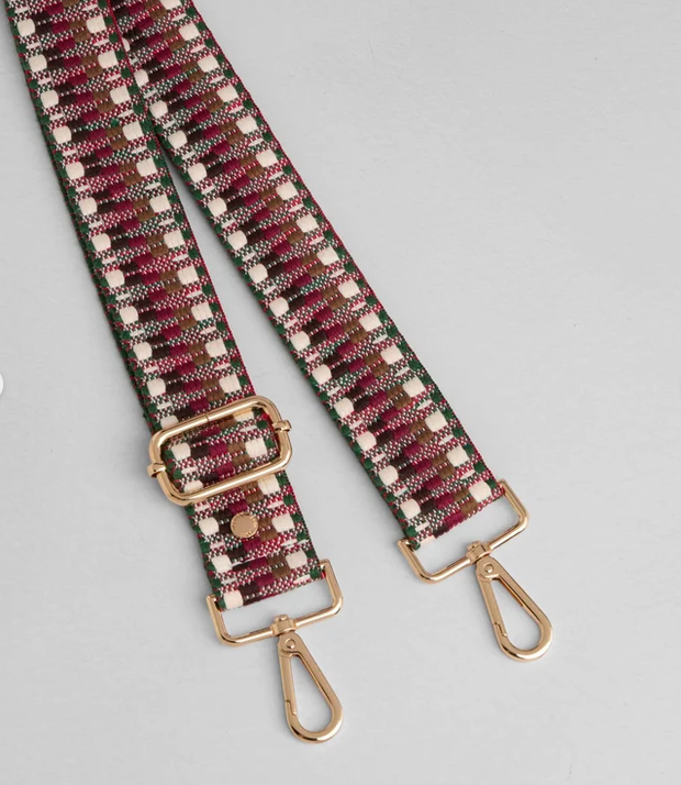 Pom Pom Strap Dark Maroon Twill