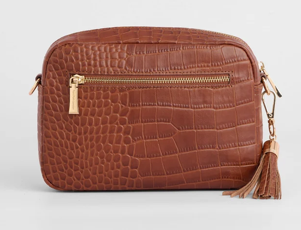 Pom Pom of London City Croc Chestnut