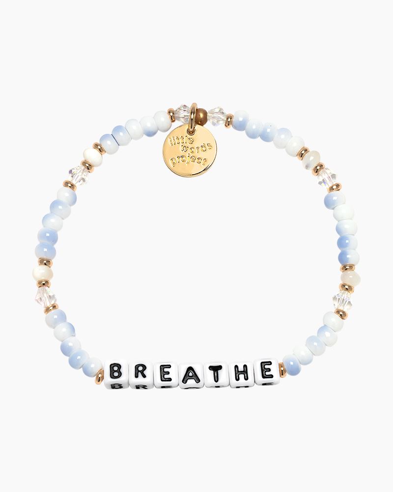 Breathe Beaded Bracelet Cotton Clouds