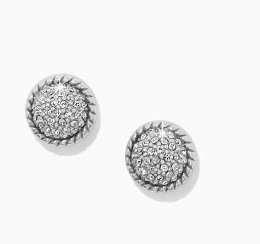 Illumina Celeste Dome Post Earrings Silver