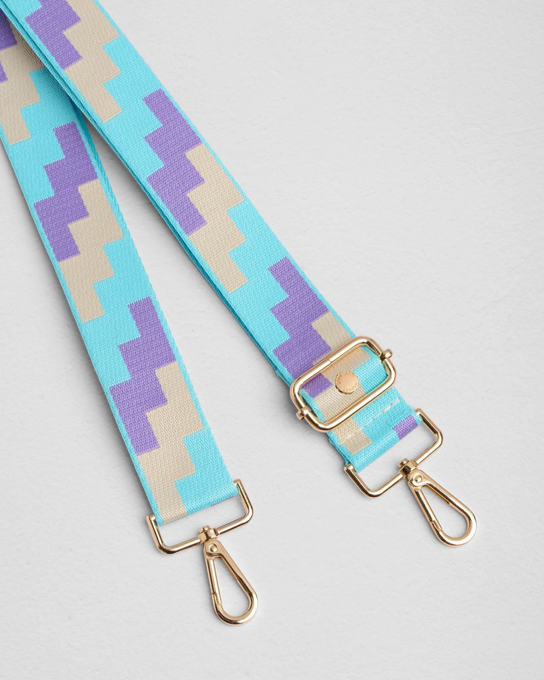 Pom Pom Strap French Lavender Geometric