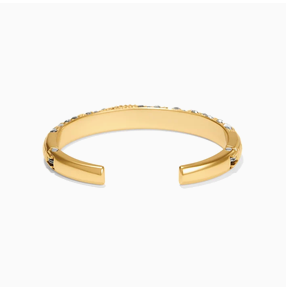 Trust Your Journey Gold Double Hinged Bangle
