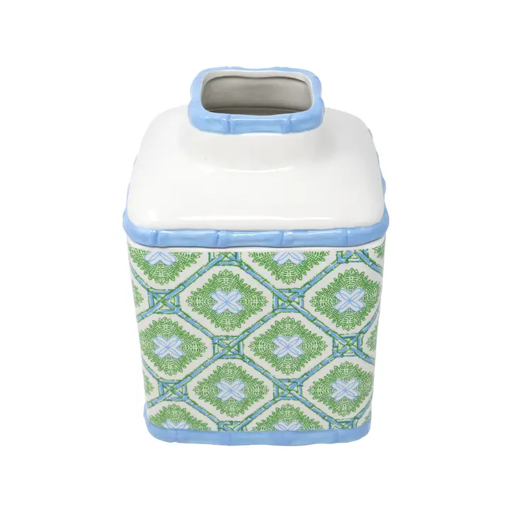 Tissue Holder Bamboo Logo Trellis