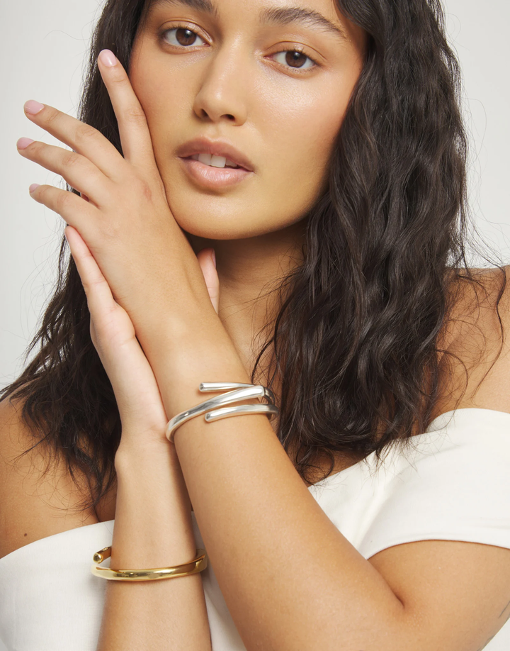 Roots Bangle Bracelet Silver