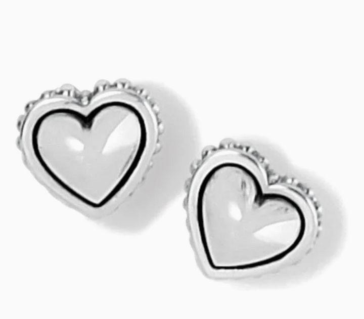 Pretty Tough Petite Heart Post Earrings Silver OS