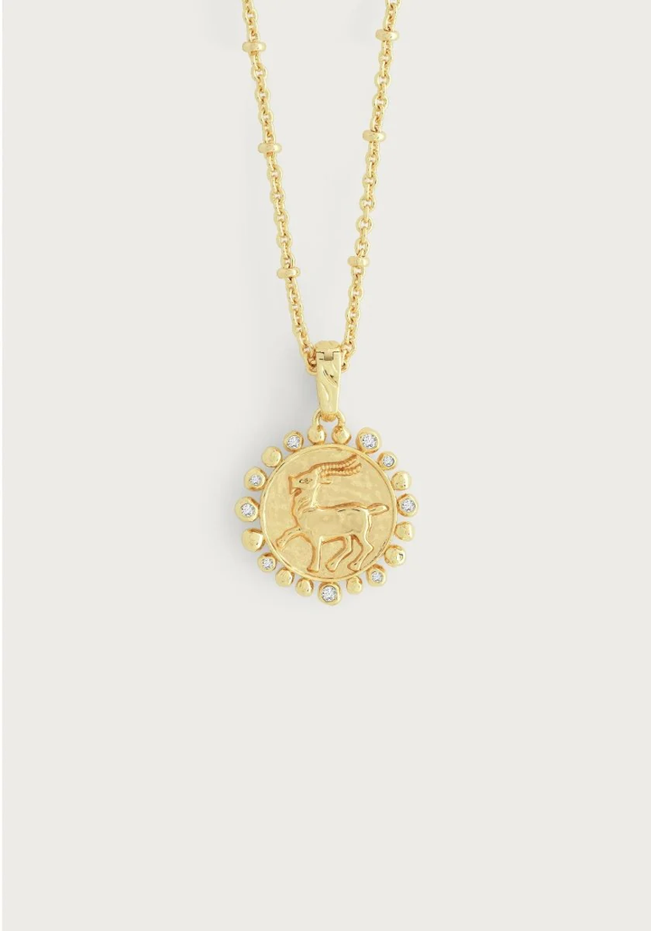 Anabel Aram Zodiac Pendant Necklace Capricorn