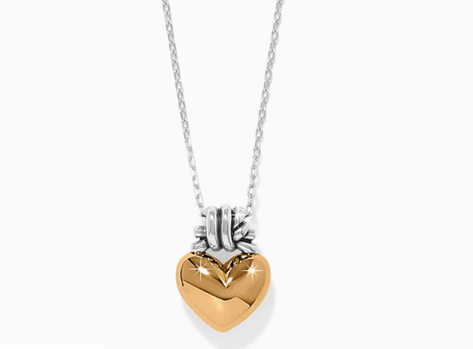 Interlok Love Knot Heart Necklace Silver