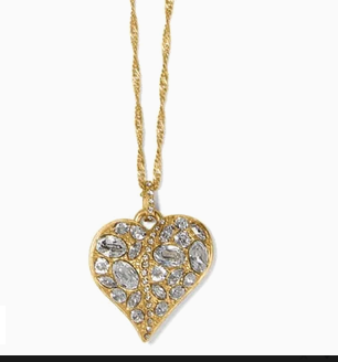 Trust Your Journey Gold Heart Necklace