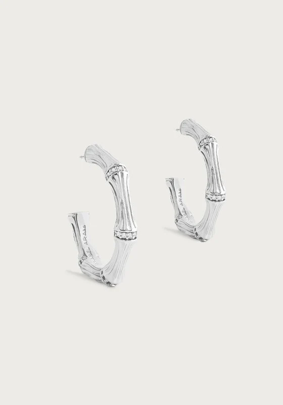 Anabel Aram Bamboo Medium Hoop Earrings
