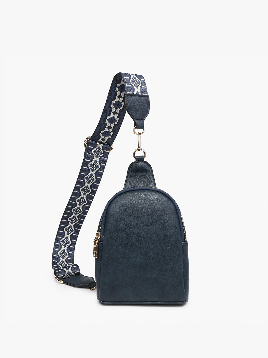 Ellen Guitar Strap Sling Bag in Navy