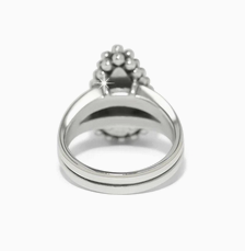 Twinkle Luxe Teardrop Ring Silver Sz 7