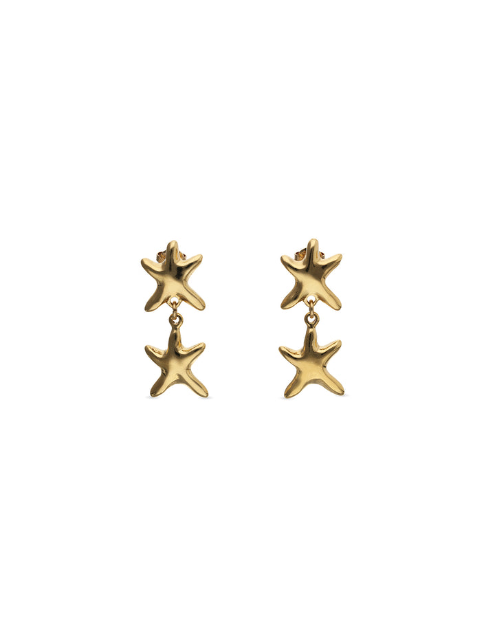 Orion Starfish Earrings Gold
