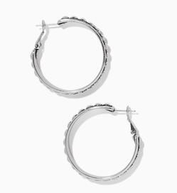 Pretty Tough Stud Large Leverback Hoop Earrings
