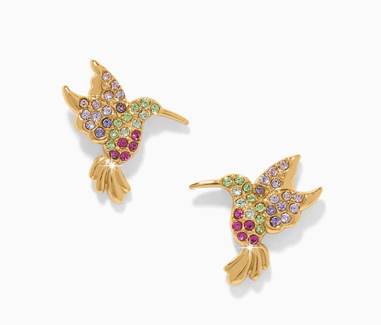 Enchanting Gem Hummingbird Earrings