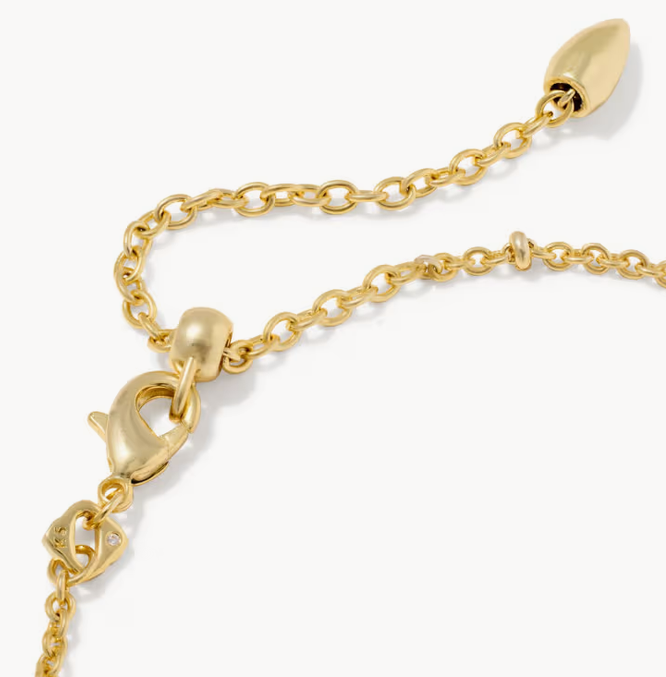 Elaina Tiger Stripe Bracelet Gold/Natural MOP Adjustable