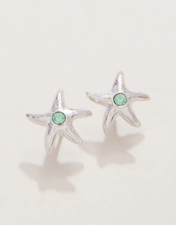 Sea La Vie Stud Earrings Friendship/Starfish Silver