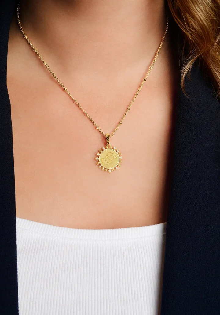 Anabel Aram Zodiac Pendant Necklace Pisces