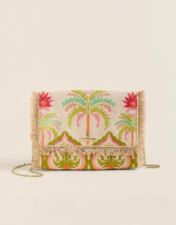 Clutch Crossbody Castillo Floral Palms