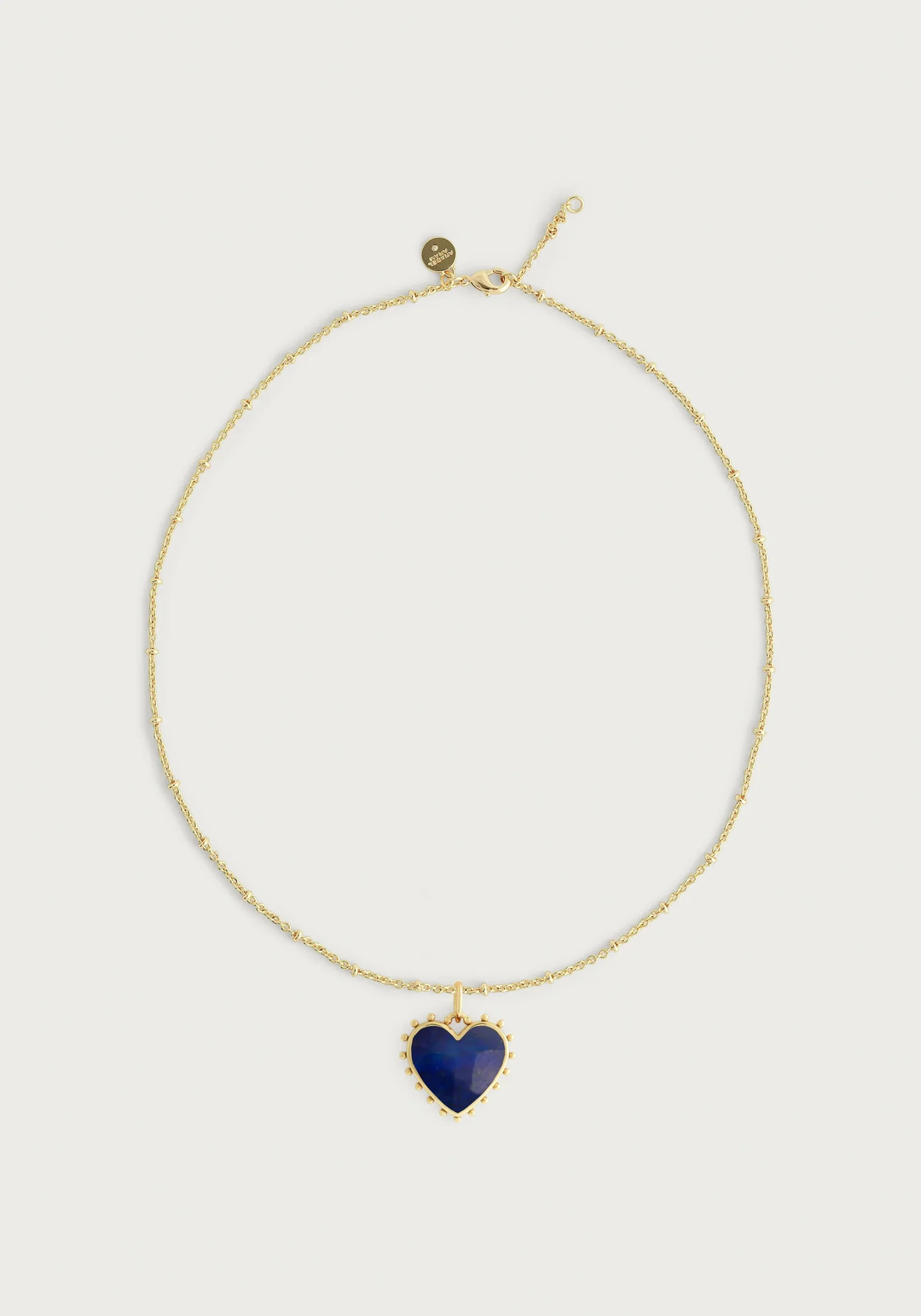 Anabel Aram Heart with Lapis Stone Pendant Necklace