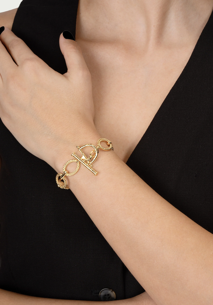 Anabel Aram Chaval Chain Bracelet Gold