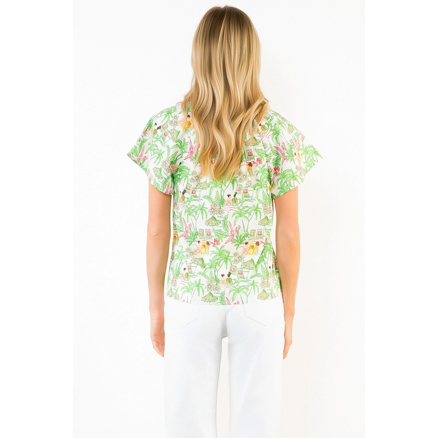 Vacation Scene Print Top
