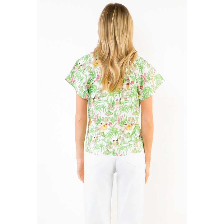 Vacation Scene Print Top