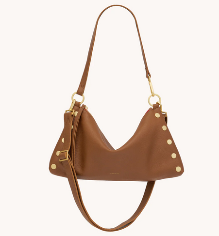 Kyle Medium Bag Mahogany Pebble/Brushed Gold Red Zip