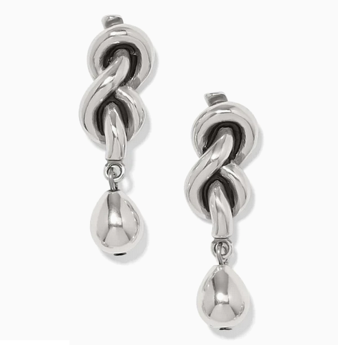 Interlok Single Knot Drop Earrings
