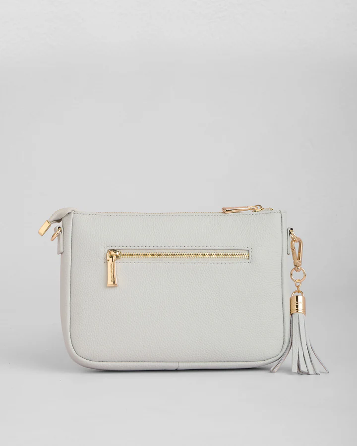 Pom Pom London City Slim Bag Salt Grey