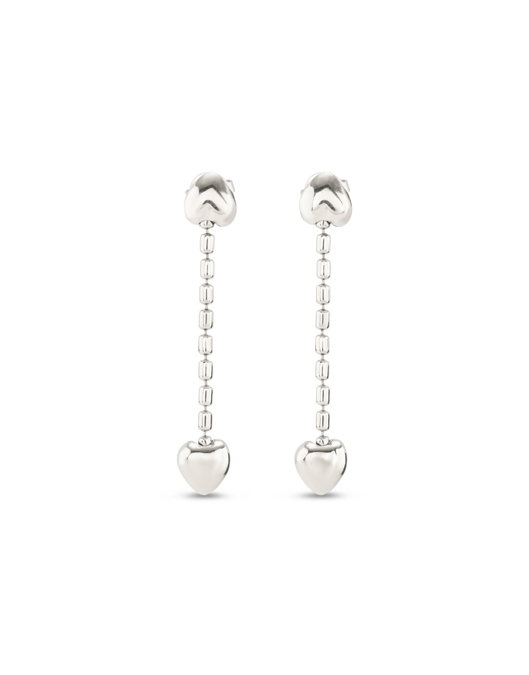 Cupido Drop Earrings with Small Hearts