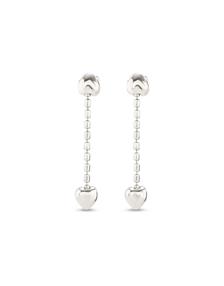 Cupido Drop Earrings with Small Hearts