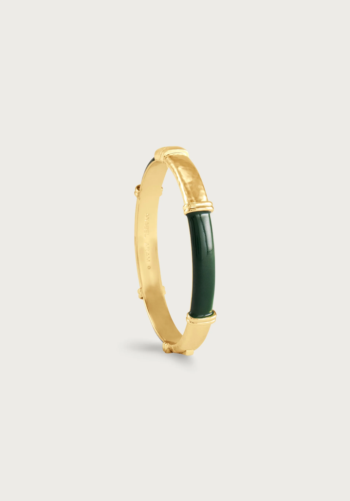 Anabel Aram Forza Hinged Bangle Malachite