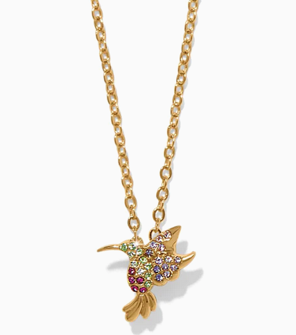 Enchanting Gem Hummingbird Necklace