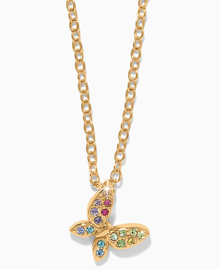 Enchanting Gem Butterfly Necklace