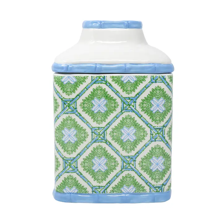 Tissue Holder Bamboo Logo Trellis