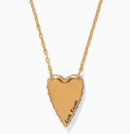 Love Messages Love Knows Reversible Necklace Gold CZ